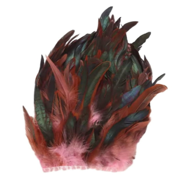 Flecos de plumas, plumas de copos de pavo, decoración de ropa, manualidades DIY, adornos de plumas, manualidades de costura para ropa de cama, Rosa