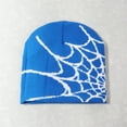 thumbnail image 2 of Honeeladyy Halloween Beanie Hat Spider Web Print Beanie for Men Women Winter Warm Knit Hat for Climbing Skiing and Hunting, 2 of 2