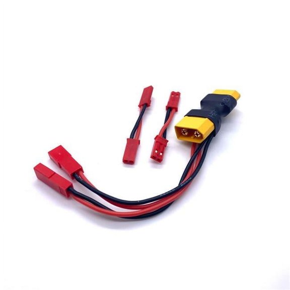 Reefs RC REEFS121 Xt60 Dual Jst Connector W/ 2 Male-Male Adaptors