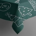 thumbnail image 2 of Merry Christmas Tablecloth Wrinkle Resistant Washable Tablecolths Table Covers Triangle Tree Gingerbread Man Table Cloths for Party Picnic Dinner Decor Rectangle,60x84inches, 2 of 5