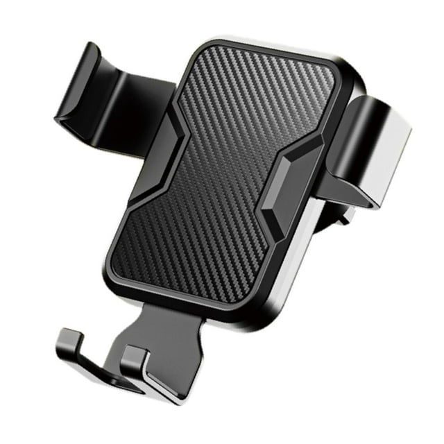 soporte para teléfono de ventilación de aire cuticat metal clip universal Multicolor — vista frontal 3/4 de soporte para coche con clip de ventilación, carcasa rectangular con inserto texturizado negro, brazos laterales y base de sujeción metálica visible, dimensiones 10 x 9.5 x 6.8 cm, diseñado para montaje en rejilla de aire y uso de navegación; también adecuado como soporte temporal para videollamadas con el vehículo estacionado.