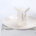thumbnail image 2 of OUNONA White Ceramic Jewelry Tray for Storage Rhinoceros Shaped Ideal for Rings Necklaces and Ornaments, 2 of 7
