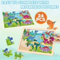 thumbnail image 3 of Puzzles Duchong Wooden Animals, 24 piezas, para niños de 2 a 6 años, paquete de 4, 3 of 8