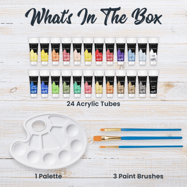 Lartique Painting Supplies, Acrylic Paint Set - Painting Kits for Adults  and Kids - Includes Canvases for Painting, Acrylic Paint, Paintbrushes, and