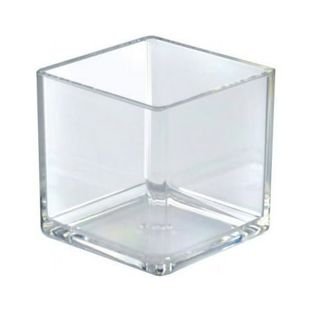 UPC: 0083832068318 | Azar Displays 556304 4  Deluxe Clear Acrylic Square Cube Bin for Counter  4-Pack