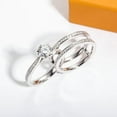 thumbnail image 3 of Round Bridal Wrap Ring Enhancer 14K White Gold Plated Set, 3 of 3