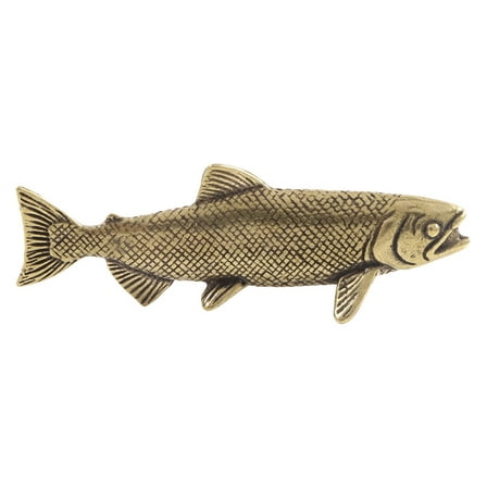 ELAYARD Vintage Brass Fish Figurine Wall Art Sculpture for Office Decor, 1 Piece Decorative
