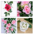 thumbnail image 3 of Flor artificial colgante, rosa para decoración del hogar y exteriores (roja), 3 of 7