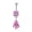 #35 Pink Drop Crystal, variant on HOOUN Stylish Navel Belly Ring Rhinestone Button Bar Barbell Body Piercing Jewelry-#19 Pink Crystal Heart