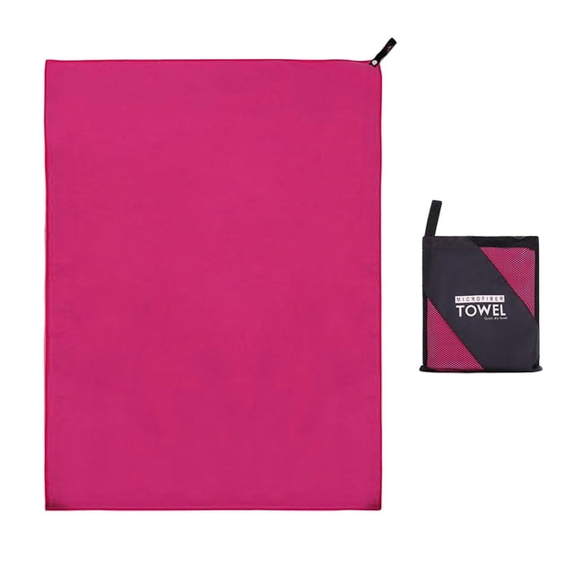 Toalla de microfibra ligera Toallas de secado rápido Toalla de baño duradera Toalla de bolsillo rosa 76x152cm Zulema Banda de sudor de microfibra