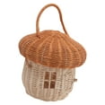 thumbnail image 1 of Portable Rattan Basket, Rattan Woven Basket Rustic Cute  For Storage For Desktop Decoration, 1 of 8