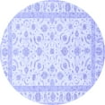 thumbnail image 1 of Ahgly Company Indoor Round Oriental Blue Traditional Area Rugs, 5' Round, 1 of 4