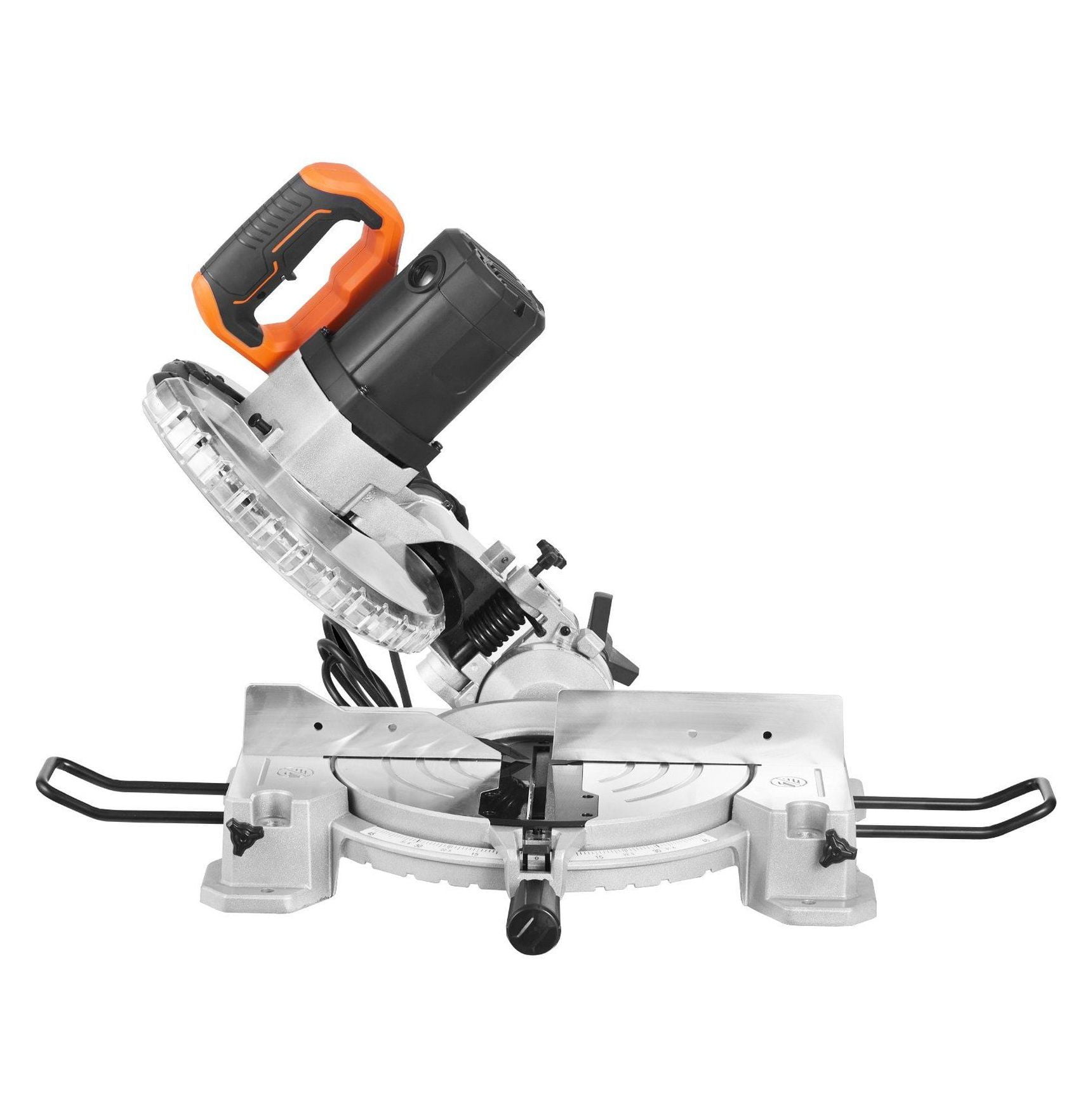 10-Inch Compound Miter Saw, 15 Amp Single Bevel Miter Saw with 60T Blade, LED Guide, 0-45° Bevel Cut, Corded Electric Miter Saw for Woodworking