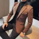 thumbnail image 5 of Chaqueta de tweed para hombre, corta, corta, con una sola botonadura, para hombre, moda original 2024, ropa sencilla, alta calidad, nueva, 5 of 5