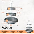 thumbnail image 4 of Autumn Alley Galvanized Farmhouse Tiered Tray Display Stand, 4 of 9
