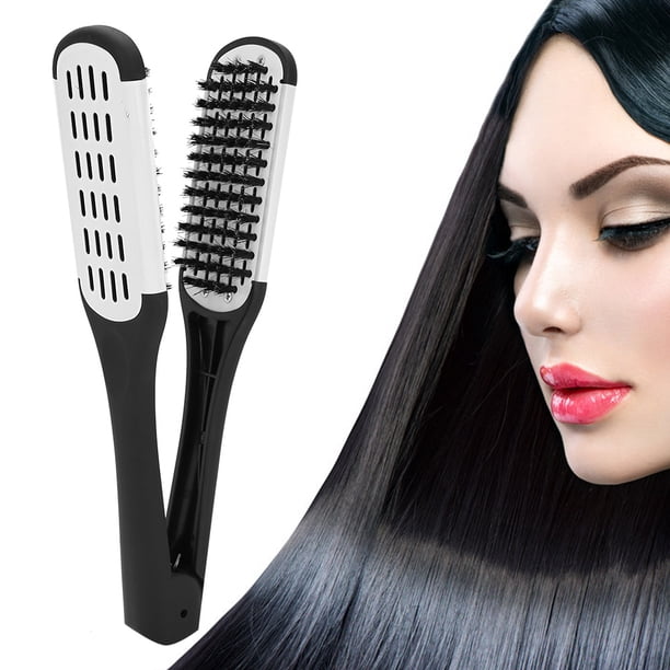 Cepillo para Alisar el Cabello Peine Antiestático de Doble Cepillo Peine Profesional en Forma de V Peine para Alisar el Cabello Herramienta de Peluquería para el Hogar Y ANGGREK Otros
