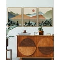 thumbnail image 3 of SHENIFY Set Lake Sunrise Pine Tree Forest Landscape Mountain Wall Art Nature Scenry Wilderness Farmhouse Rustic Modern Art Decorative for Living Room Bedroom 11x14in3pcs Natural Framed, 3 of 5