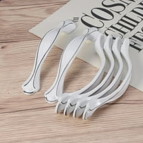 CATIEBYE 6-Pack White Cabinet Door Handles Brass Zinc Alloy Heavy Duty Drawer Pulls