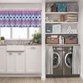 thumbnail image 5 of LALILO Kitchen Curtain Valance Ikat Tie Dye With Stripes Rod Pocket Window Curtain 52"x 18" Set of 2, 5 of 5