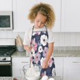 thumbnail image 4 of Pioneer Flower Floral Print Pattern Kids Aprons for Girls and Boys,Adjustable Neck Strap Toddler Aprons for Kids Cooking Baking, 4 of 7