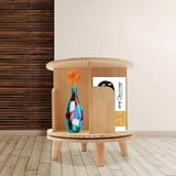 360°Revolving Bookshelf Rotating Bookcase Multi-Functional Flower Pot ...