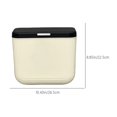 thumbnail image 3 of Cubo de basura de cocina de gran capacidad montado en la pared con tapa | Contenedor de residuos plásticos | Elegante diseño beige | Uso de almacenamiento versátil | Asas para facilitar el, 3 of 6
