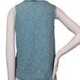 thumbnail image 3 of Lands End Women Size Small (6-8) Petite, Sleeveless Front Tie Top, Aqua Stripe, 3 of 4