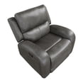 thumbnail image 2 of Lexicon Pagosa Microfiber Rocker Reclining Chair in Gray, 2 of 15
