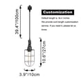 thumbnail image 4 of Kiven H-Type Track Lighting, 1-Light Industrial Halo Track Pendant Light, Steampunk Style Track Light Pedant for Bedroom Kitchen Island Home Cafe,Black Finish,Cord length 39.4", 4 of 7