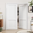 thumbnail image 2 of 56" x 80" (2 Sets of 28") 2-Panel Solid Core Slab Door 80'' Primed Standard Door For Bathroom, Pantry, Laundry Interior Door, 2 of 7