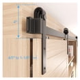 thumbnail image 3 of 2.5-8FT Customized Style Interior Super Mini Sliding Barn Door Hardware Black Roller Rails Closet Cupboard Storage Cabinet Kit ,Easy to Install, 3 of 6