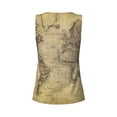 thumbnail image 6 of Goofa Vintage World Map Printed Womens Workout Tops for Women Sleeveless Yoga Shirts Athletic Running Tank Tops Sleeveless Gym Clothes Workout Apparel-Large, 6 of 9