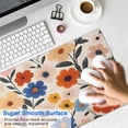 thumbnail image 4 of Long Mouse Pads for Desk,Pioneer Flower Floral Print Pattern Desk Mats on Top Of Desks, Desk Mouse Pad Extra Large with 3mm Non-Slip Base and Stitched Edge for Gaming,Office,Work,Home 31.5"x11.8", 4 of 6