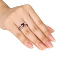 thumbnail image 4 of Everly Women's Garnet Sterling Silver Ring, 4 of 6