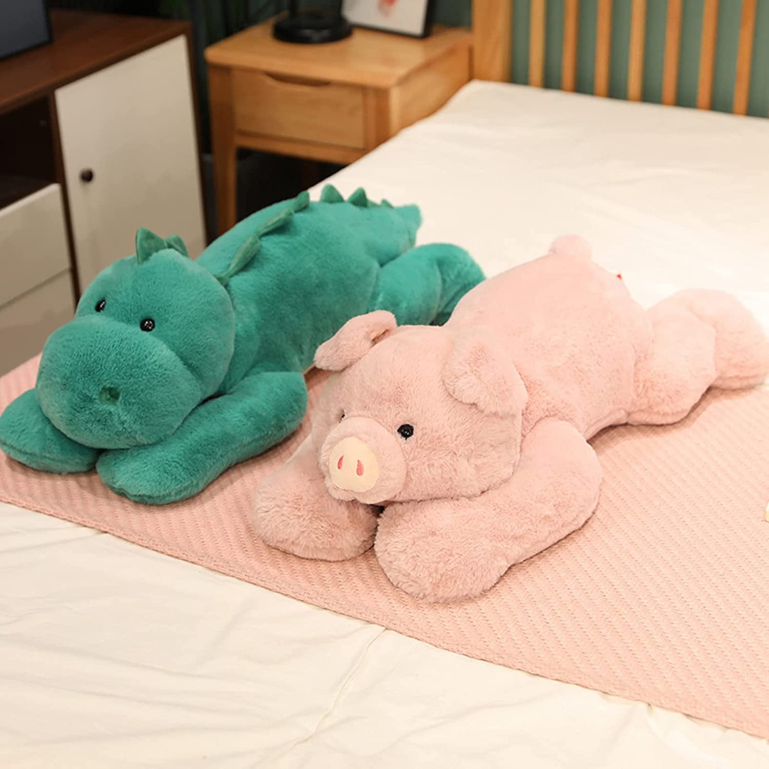 Weighted Stuffed Animals, 19.7in 3.3lbs Weighted Pig Stuffed Animal Toy Cute Pink Pig Plush Pillow for Adults Boys Girls