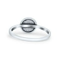 thumbnail image 3 of Moon And Stars Oxidized Circle Fashion Goddess Ring Band 925 Sterling Silver Size 7, 3 of 5