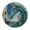 thumbnail image 4 of BCIIG Sea Horse Lighthouse Mosaic Round Table Cover Stain Resistant Washable Indoor Outdoor Tablecloth Kitchen Dining Wedding Parties Outdoor Fitted 100% Polyester Fiber 42-46, 4 of 8