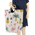 thumbnail image 4 of Yayeee Freestanding Laundry Hamper with Handle Collapsible Large Storage Basket for Clothes, Flamingo Pattern, 4 of 7