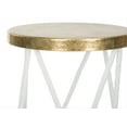 thumbnail image 4 of SAFAVIEH Hester Mid-Century Retro Round Top Bar Stool, White/Gold, 4 of 7