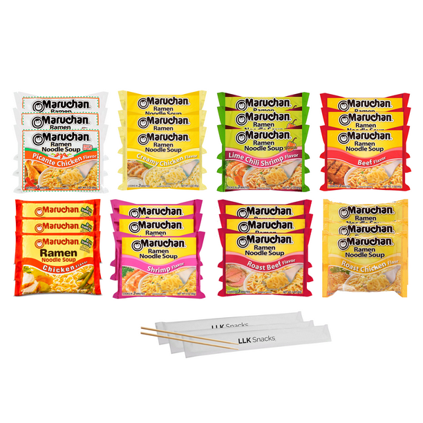 Maruchan Ramen Noodle Soup, 24 Count 8 Flavor Variety Pack with