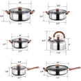 thumbnail image 2 of GKYMYZ 12-Piece Stainless Steel Cookware Set, Pots and Pans, Dishwasher Safe, Compatible with All Stovetops, 2 of 7