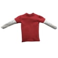 thumbnail image 1 of Camiseta de manga larga Colorida Ligera Apariencia exquisita Ocasiones amplias Ropa de empalme para 1/6 Modelo de ropa para hombres Rojo Inevent FN001406-01, 1 of 7
