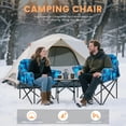 thumbnail image 4 of Slsy  Oversized Heated Camping Chair with 3 Heat Levels, Portable Folding Heated Chair Round Moon Saucer Folding Lawn Chair Outdoor Chair for Camping, Lounge Patio, 4 of 8