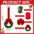 thumbnail image 3 of 4 Pcs Mini Christmas Wreath,Mini Cabinet Wreaths for Kitchen Christmas Red Berry with Bow Farmhouse Wreath for Holiday Xmas Party Decorations(Red), 3 of 8