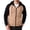 Khaki, variant on GrmtClth Men's Zip Up Hoodie Color Block Long Sleeve Leisure Sweatshirt with Pocket Blue 2XL