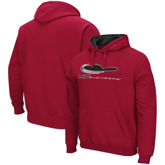 Men's Colosseum Cardinal MIT Engineers Arch & Logo 3.0 Pullover Hoodie