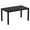 Black, variant on Compamia Ares 55" Resin Patio Dining Table in Dark Gray