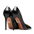 thumbnail image 2 of Leona - Women's Classic & Sexy Pointed Toe Slip on Pumps with 5" Stiletto High Heels. Handmade to perfection. Size 7, 2 of 6