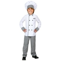 FUN Costumes Chef Costume with Toque Hat and Gingham Pants for Kids