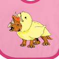 thumbnail image 4 of Inktastic Easter Duck Triceratops Boys or Girls Baby Bib, 4 of 4